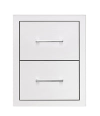 TrueFlame 17" Double Drawer, Default Title, Stainless Steel, 