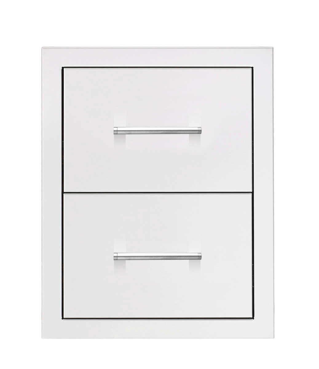 TrueFlame 17" Double Drawer Masonry Frame Return, Default Title, Stainless Steel, 