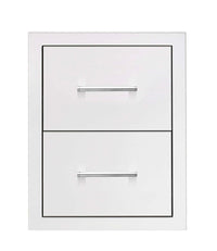 TrueFlame 17" Double Drawer Masonry Frame Return, Default Title, Stainless Steel, 