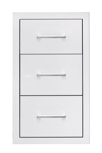 TrueFlame 17" Triple Drawer, Default Title, Stainless Steel, 