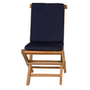 All Things Cedar Folding Chair Set & Blue/Green/Red/White Cushions