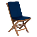 All Things Cedar 9-Piece Rectangle Folding Chair Set & Blue/Red/Green/White Cushion