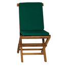 All Things Cedar Folding Chair Set & Blue/Green/Red/White Cushions