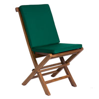 All Things Cedar 9-Piece Rectangle Folding Chair Set & Blue/Red/Green/White Cushion