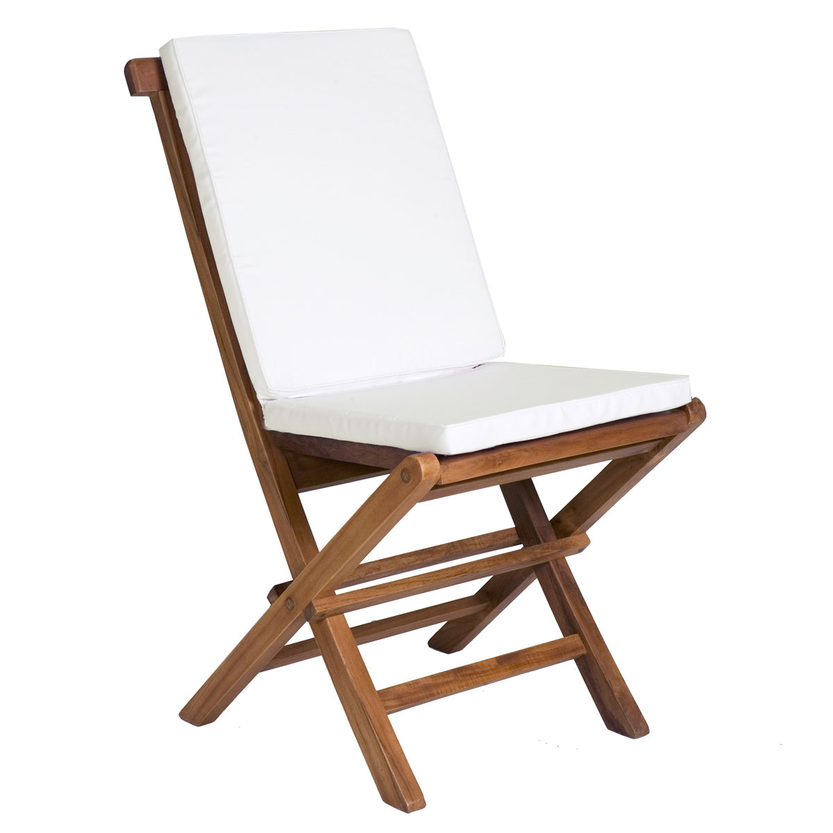 All Things Cedar 9-Piece Rectangle Folding Chair Set & Blue/Red/Green/White Cushion