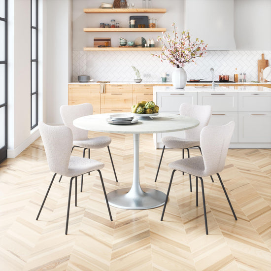 Ivory Dining Chair Set – Zuo Modern Thibideaux Chairs