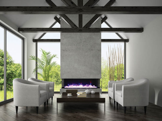 Amantii 70" 3 Sided Glass Electric Fireplace Built-in Only