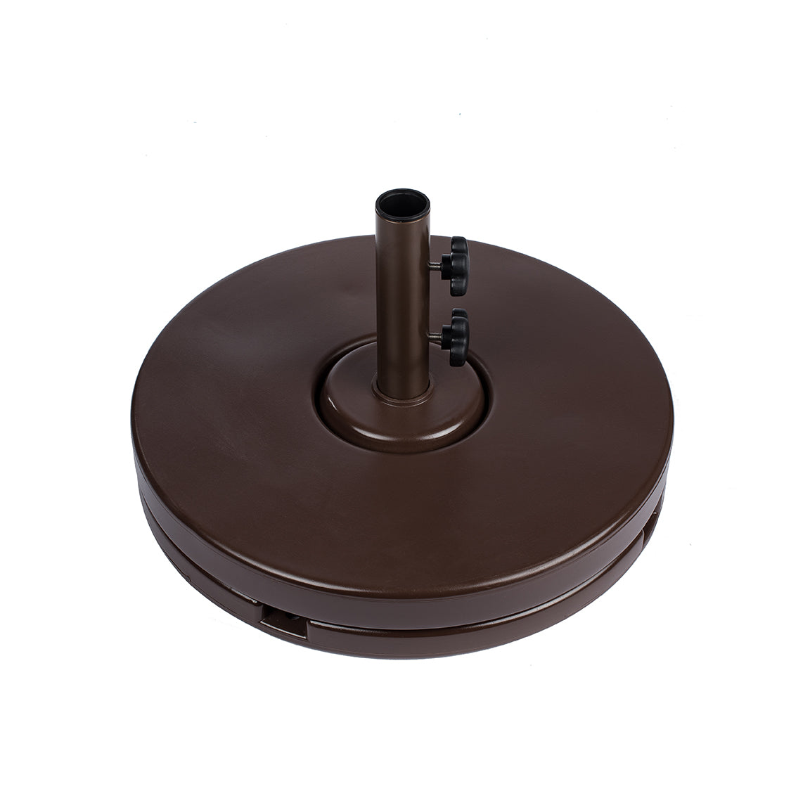 BFM Seating 70 pound - 20" Diameter Resin Coated Concrete Base In  Black/White/Bronze/Silver Mist Plastic Base