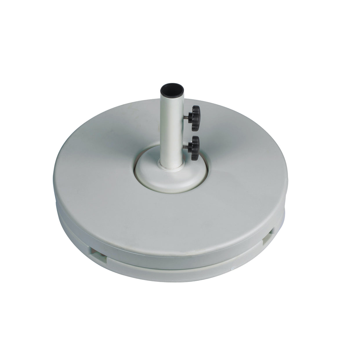 BFM Seating 70 pound - 20" Diameter Resin Coated Concrete Base In  Black/White/Bronze/Silver Mist Plastic Base