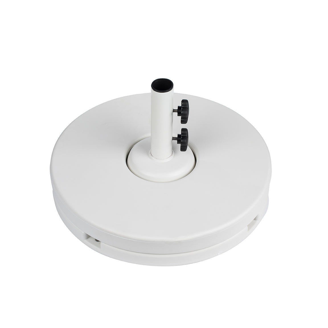 BFM Seating 70 pound - 20" Diameter Resin Coated Concrete Base In  Black/White/Bronze/Silver Mist Plastic Base