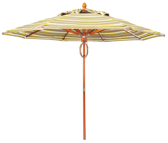 Woodard 9' Teak Market Umbrella