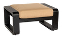 Woodard Vale Ottoman, Aged Teak, No Cushion, Grade A Fabric, Ottoman, Aluminum, Rectangular, Frame, Outdoor