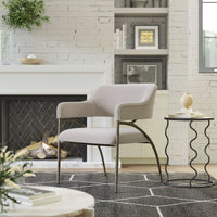 Norrebro Accent Chair Beige Frost, Accent Chairs, Plywood, Polyester, Steel, Square, 4 Legs, Indoor