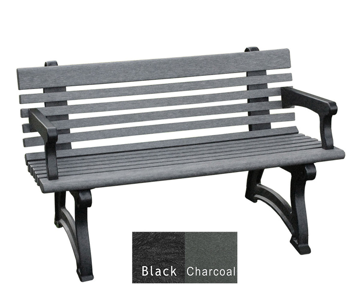 Polly Products Willow Backed Bench With Arms