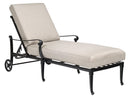 Woodard Wiltshire Adjustable Chaise Lounge, Aged Teak, No Cushion, Grade A Fabric, Chaise Lounge, Aluminum, Rectangular, 4 Legs, Outdoor