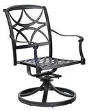 Woodard Wiltshire Swivel Rocking Dining Arm Chair With Optional Cushion, Aged Teak, No Cushion, Grade A Fabric, Swivel Chairs, Aluminum, Curved, Rocking Chair Legs, Outdoor