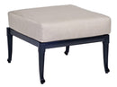 Woodard Wiltshire Ottoman, Aged Teak, No Cushion, Grade A Fabric, Ottoman, Aluminum, Square, 4 Legs, Outdoor