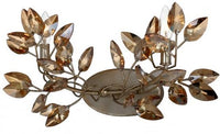 ZEEV Lighting Misthaven Wall Sconce, Silver Leaf with Clear Crystal, Pendant Lighting, Indoor