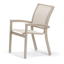 Telescope Casual Bazza Marine Grade Polymer/Aluminum Sling Dining Height Stacking Cafe Chair, Textured White, Kona, Red, Dining Chairs, Sling, Bazza, Aluminum, 4 Legs, Outdoor