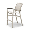 Telescope Casual Bazza Marine Grade Polymer/Aluminum Sling Balcony Height Stacking Cafe Chair, Textured White, Kona, Red, Bar Stools, Sling, Bazza, Aluminum, 4 Legs, Outdoor