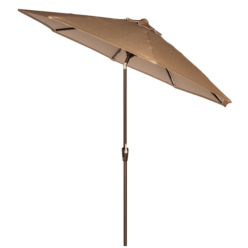 Woodard 9' Bar Height Auto Tilt Market Umbrella, Umbrella, Aluminum, Fabric, Square, 4 Legs, Outdoor