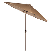 Woodard 9' Bar Height Auto Tilt Market Umbrella, Umbrella, Aluminum, Fabric, Square, 4 Legs, Outdoor