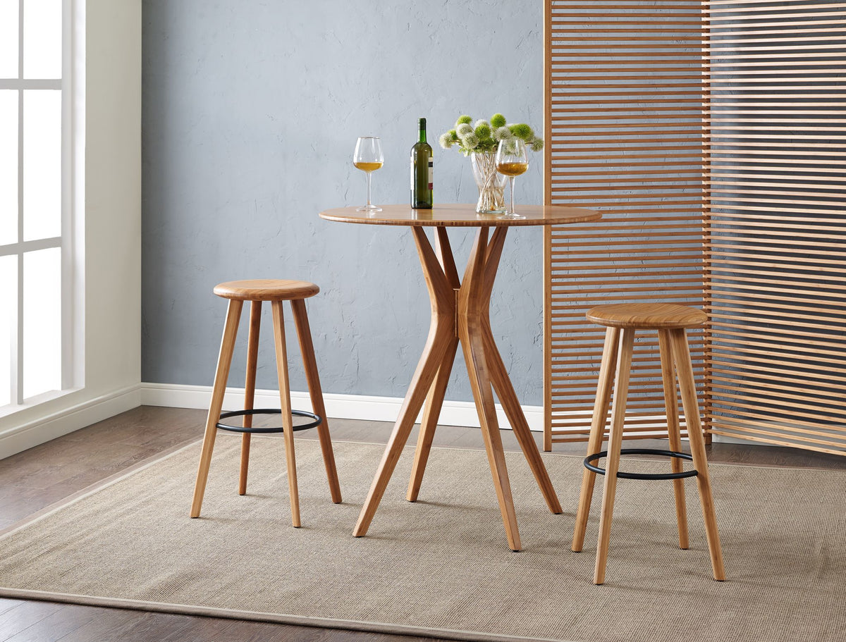 Greenington Mimosa Bar Height Stool, Caramelized - Set of Two